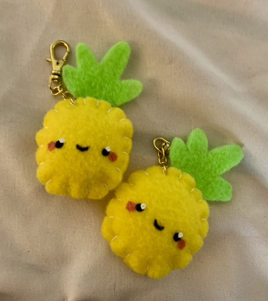 Pineapple Plush Keychain